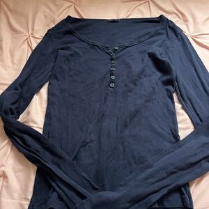 Brandy Melville Dark Blue Long Sleeve Tee